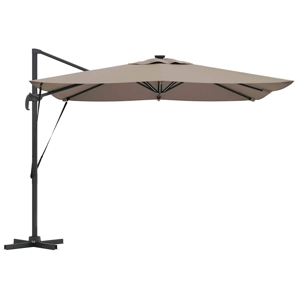Ομπρέλα ηλίου με φώτα λωρίδας LED Taupe 286 x 284 x 270 εκ - Pakobazaar