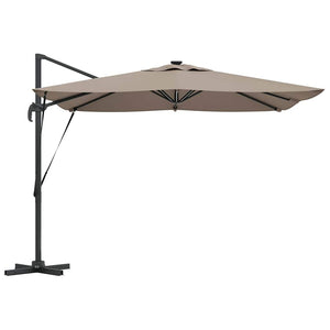 Ομπρέλα ηλίου με φώτα λωρίδας LED Taupe 286 x 284 x 270 εκ - Pakobazaar