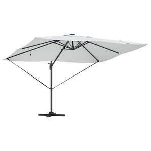 Ομπρέλα ηλίου με φώτα λωρίδας LED Άμμος 352 x 251 x 265 εκ. - Pakobazaar