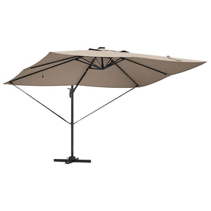 Ομπρέλα ηλίου με φώτα λωρίδας LED Taupe 352 x 251 x 265 εκ. - Pakobazaar