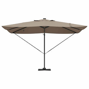 Ομπρέλα ηλίου με φώτα λωρίδας LED Taupe 352 x 251 x 265 εκ. - Pakobazaar