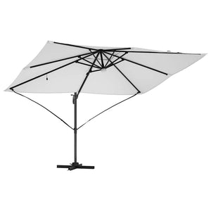 Ομπρέλα ηλίου με φώτα λωρίδας LED Άμμος 351 x 250 x 253 εκ - Pakobazaar