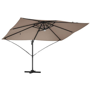 Ομπρέλα ηλίου με φώτα λωρίδας LED Taupe 351 x 250 x 253 εκ - Pakobazaar