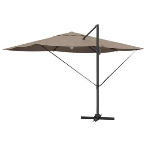 Ομπρέλα ηλίου με φώτα λωρίδας LED Taupe 351 x 250 x 253 εκ - Pakobazaar