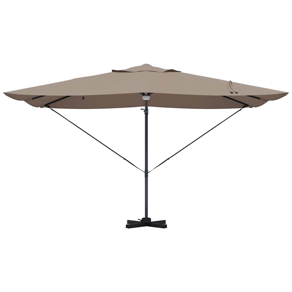 Ομπρέλα ηλίου με φώτα λωρίδας LED Taupe 351 x 250 x 253 εκ - Pakobazaar
