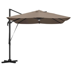 Ομπρέλα ηλίου με φώτα λωρίδας LED Taupe 351 x 250 x 253 εκ - Pakobazaar