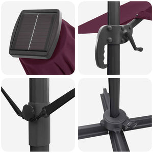 Ομπρέλα ηλίου Βεραμάν Κόκκινο 351 x 250 x 253 εκ - Pakobazaar