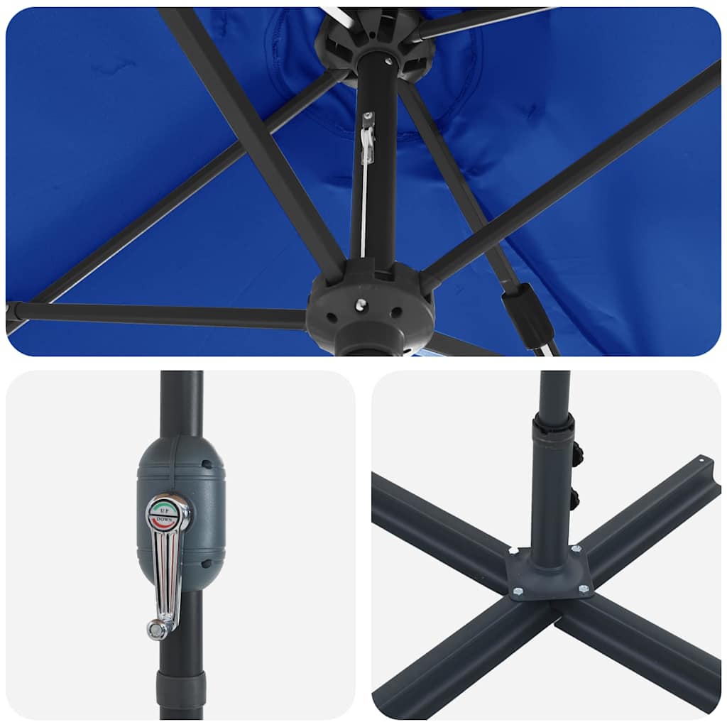 Ομπρέλα Κήπου Αζούρ μπλε 370 x 197 x 239 εκ.