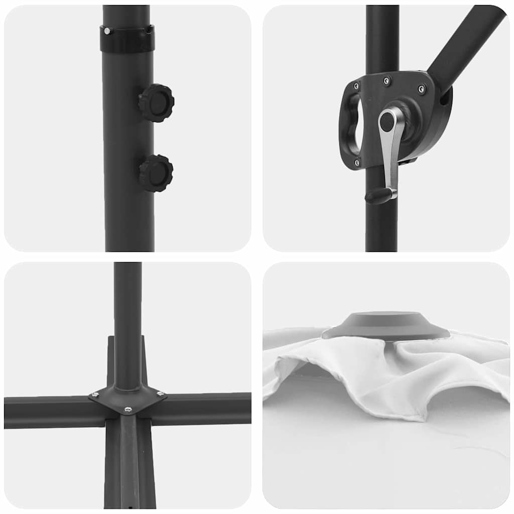 Ομπρέλα ηλίου Άμμος 372 x 198 x 243 εκ