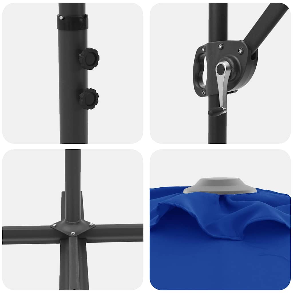 Ομπρέλα ηλίου Αζούρ μπλε 372 x 198 x 243 εκ