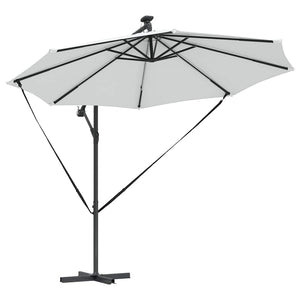 Ομπρέλα ηλίου με φώτα λωρίδας LED Άμμος 294 x 294 x 248 cm - Pakobazaar