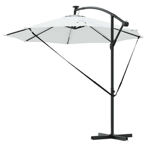 Ομπρέλα ηλίου με φώτα λωρίδας LED Άμμος 294 x 294 x 248 cm - Pakobazaar