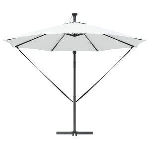 Ομπρέλα ηλίου με φώτα λωρίδας LED Άμμος 294 x 294 x 248 cm - Pakobazaar