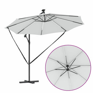 Ομπρέλα ηλίου με φώτα λωρίδας LED Άμμος 294 x 294 x 248 cm - Pakobazaar