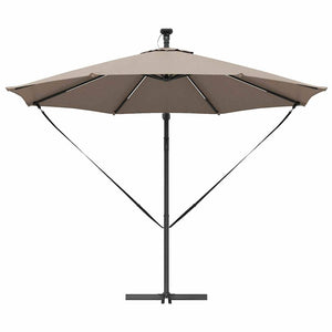 Ομπρέλα ηλίου με φώτα λωρίδας LED Taupe 294 x 294 x 248 cm - Pakobazaar
