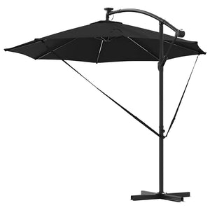 Ομπρέλα ηλίου με φώτα λωρίδας LED Μαύρο 294 x 294 x 248 cm - Pakobazaar