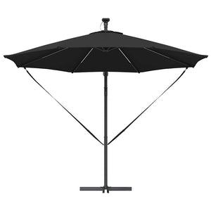 Ομπρέλα ηλίου με φώτα λωρίδας LED Μαύρο 294 x 294 x 248 cm - Pakobazaar