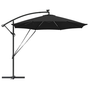 Ομπρέλα ηλίου με φώτα λωρίδας LED Μαύρο 294 x 294 x 248 cm - Pakobazaar