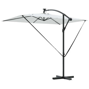 Ομπρέλα ηλίου με φώτα λωρίδας LED Άμμος 294 x 200 x 270 εκ - Pakobazaar