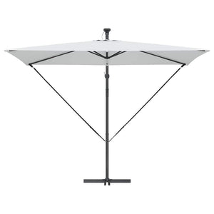 Ομπρέλα ηλίου με φώτα λωρίδας LED Άμμος 294 x 200 x 270 εκ - Pakobazaar