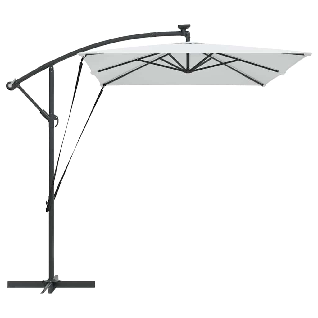 Ομπρέλα ηλίου με φώτα λωρίδας LED Άμμος 294 x 200 x 270 εκ - Pakobazaar
