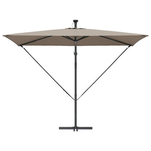 Ομπρέλα ηλίου με φώτα λωρίδας LED Taupe 294 x 200 x 270 εκ - Pakobazaar