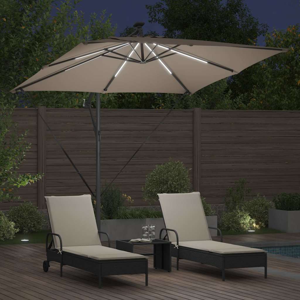 Ομπρέλα Cantilever Banana Taupe 249 x 249 x 250 εκ. - Pakobazaar
