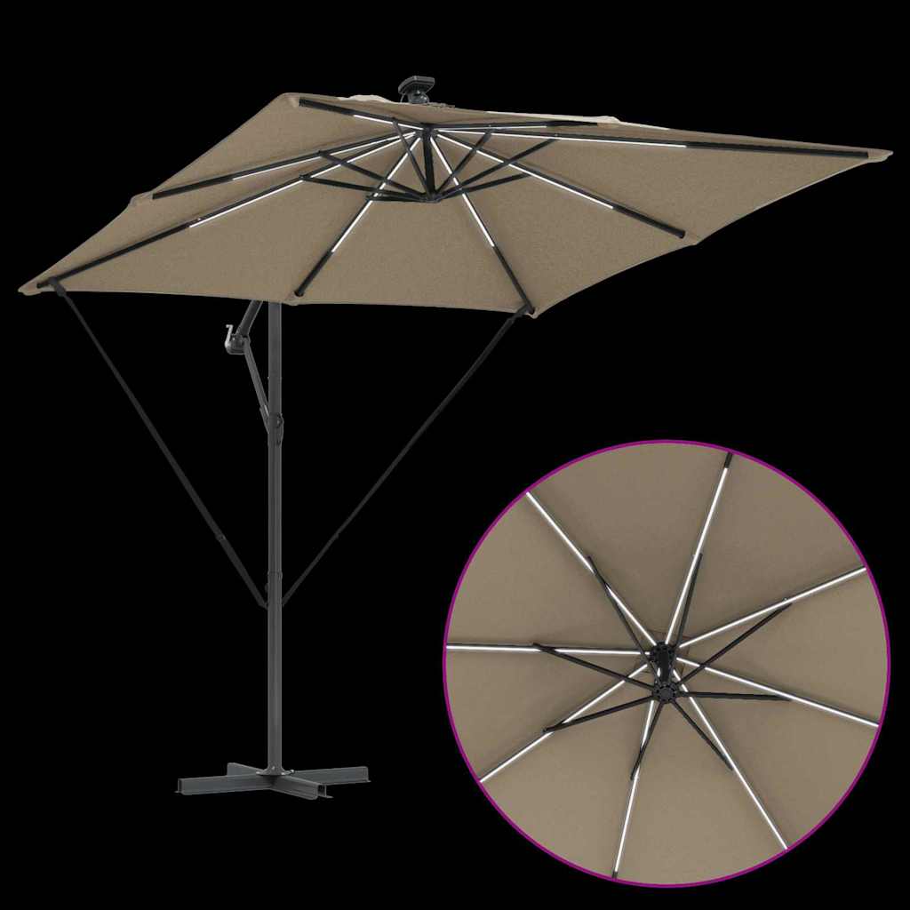 Ομπρέλα Cantilever Banana Taupe 249 x 249 x 250 εκ. - Pakobazaar