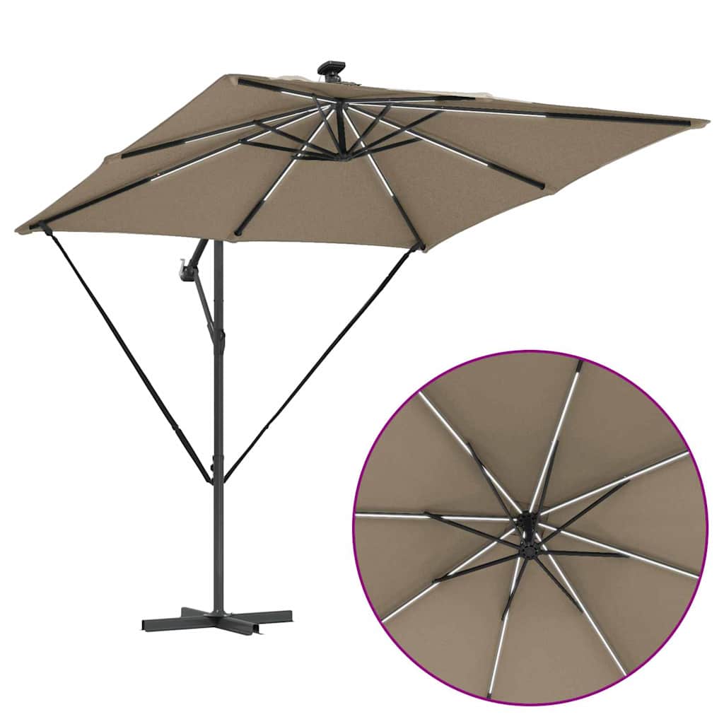 Ομπρέλα Cantilever Banana Taupe 249 x 249 x 250 εκ. - Pakobazaar