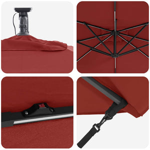 Ομπρέλα Cantilever Banana Τερακότα 249 x 249 x 250 εκ. - Pakobazaar