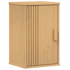 Σετ Επίπλων Μπάνιου 3 τεμ. Καφέ Μασίφ ξύλο πεύκου - Pakobazaar
