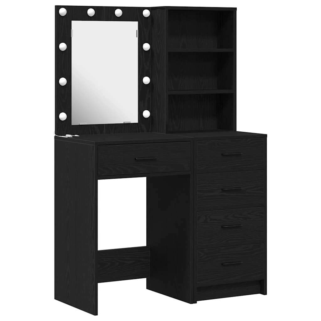 Τραπέζι περιποίησης με συρτάρι 2 pcs Μαύρο 50 x 41 x 135 εκ - Pakobazaar