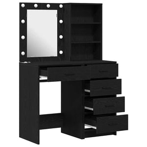Τραπέζι περιποίησης με συρτάρι 2 pcs Μαύρο 50 x 41 x 135 εκ - Pakobazaar