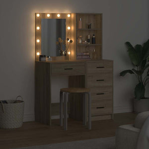 Τραπέζι περιποίησης με συρτάρι 2 pcs Καφέ 50 x 41 x 135 εκ - Pakobazaar