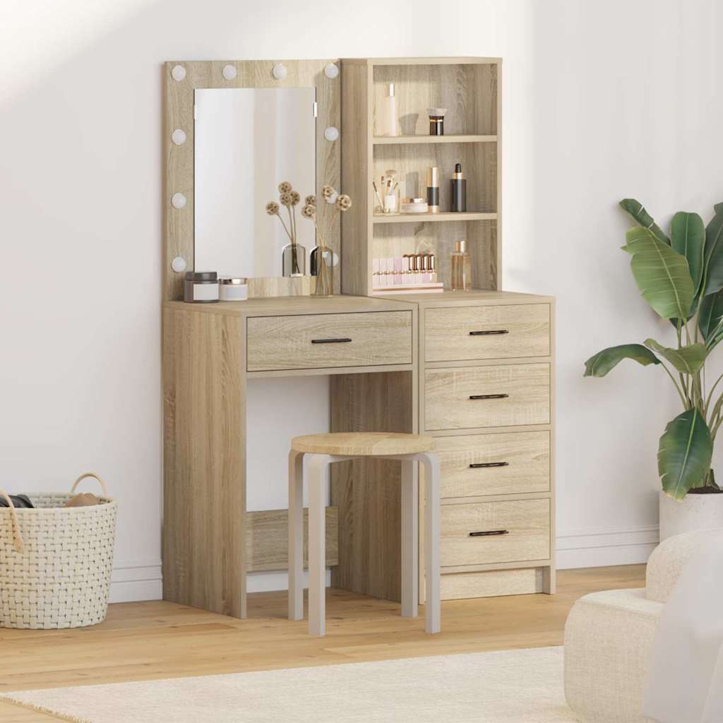 Τραπέζι περιποίησης με συρτάρι 2 pcs Καφέ 50 x 41 x 135 εκ - Pakobazaar