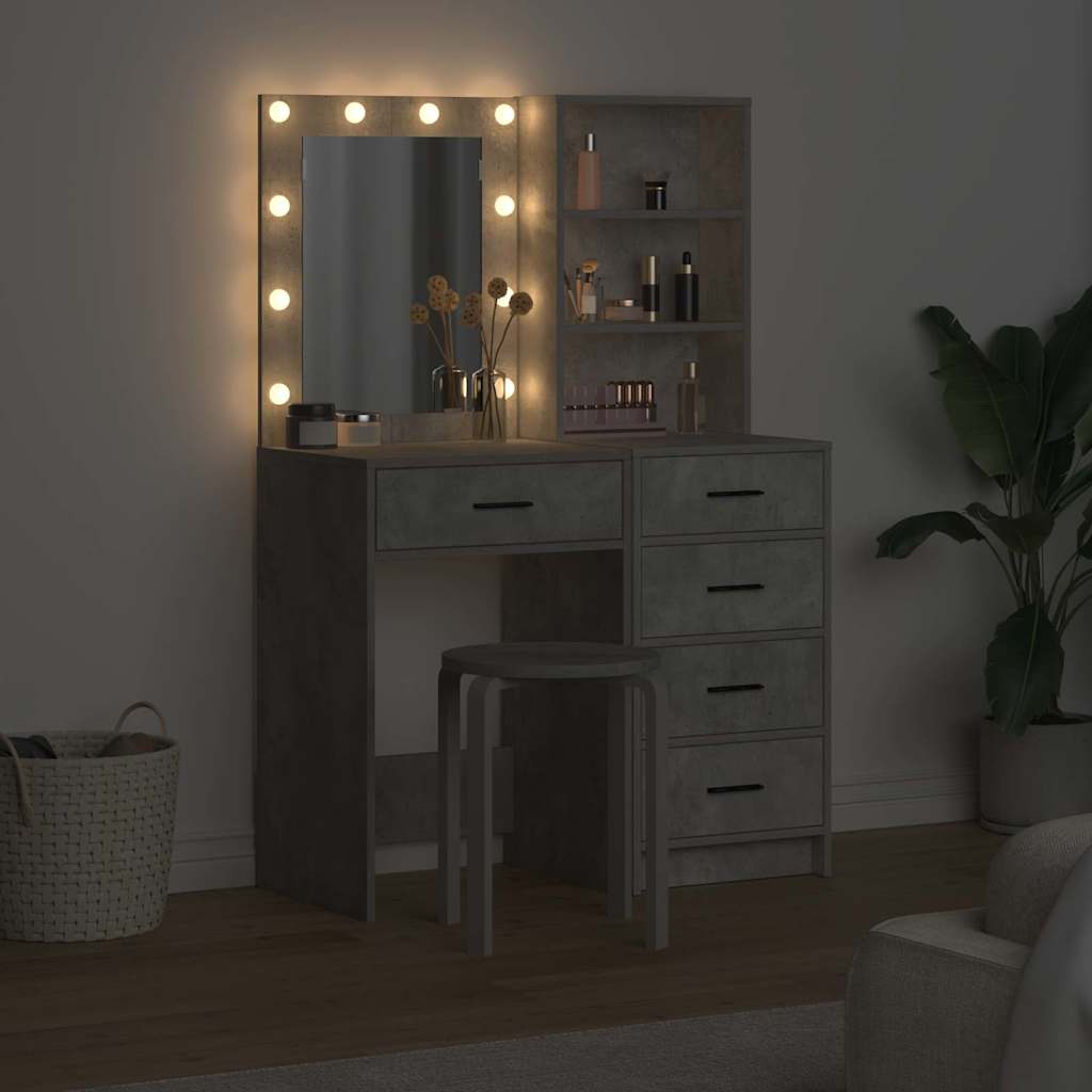 Τραπέζι περιποίησης με συρτάρι 2 pcs Γκρι 50 x 41 x 135 εκ - Pakobazaar