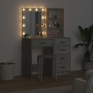 Τραπέζι περιποίησης με συρτάρι 2 pcs Γκρι 50 x 41 x 135 εκ - Pakobazaar