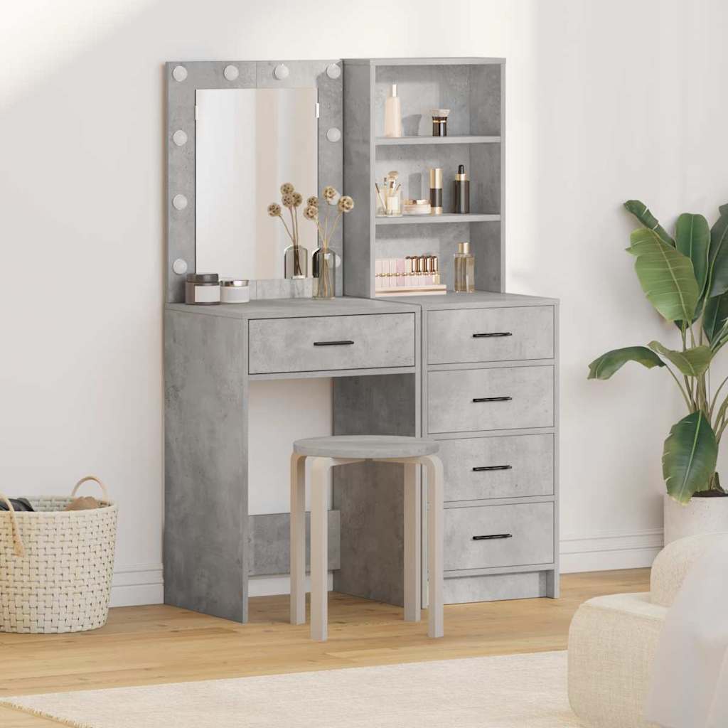 Τραπέζι περιποίησης με συρτάρι 2 pcs Γκρι 50 x 41 x 135 εκ - Pakobazaar