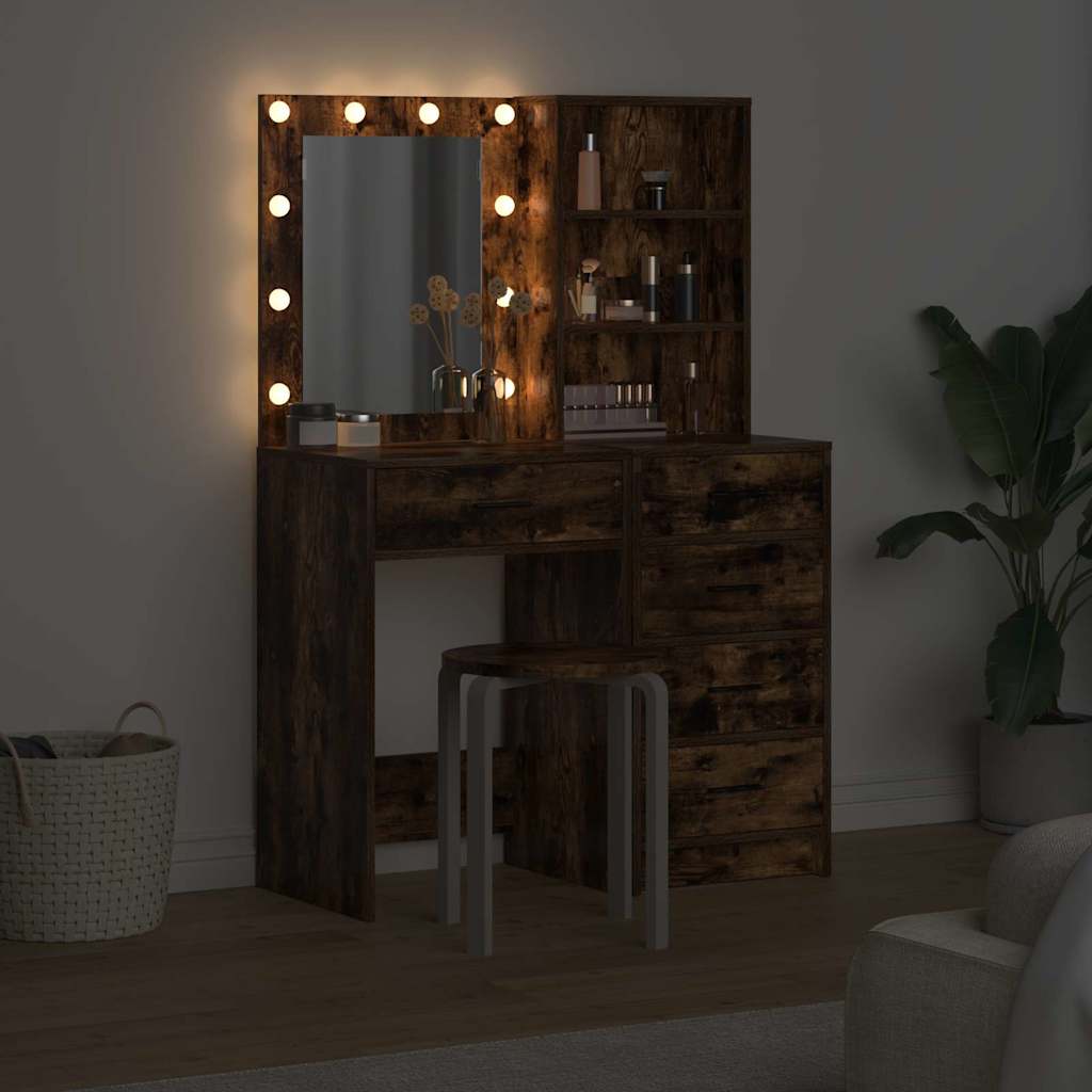 Τραπέζι περιποίησης με συρτάρι 2 pcs Καφέ 50 x 41 x 135 εκ