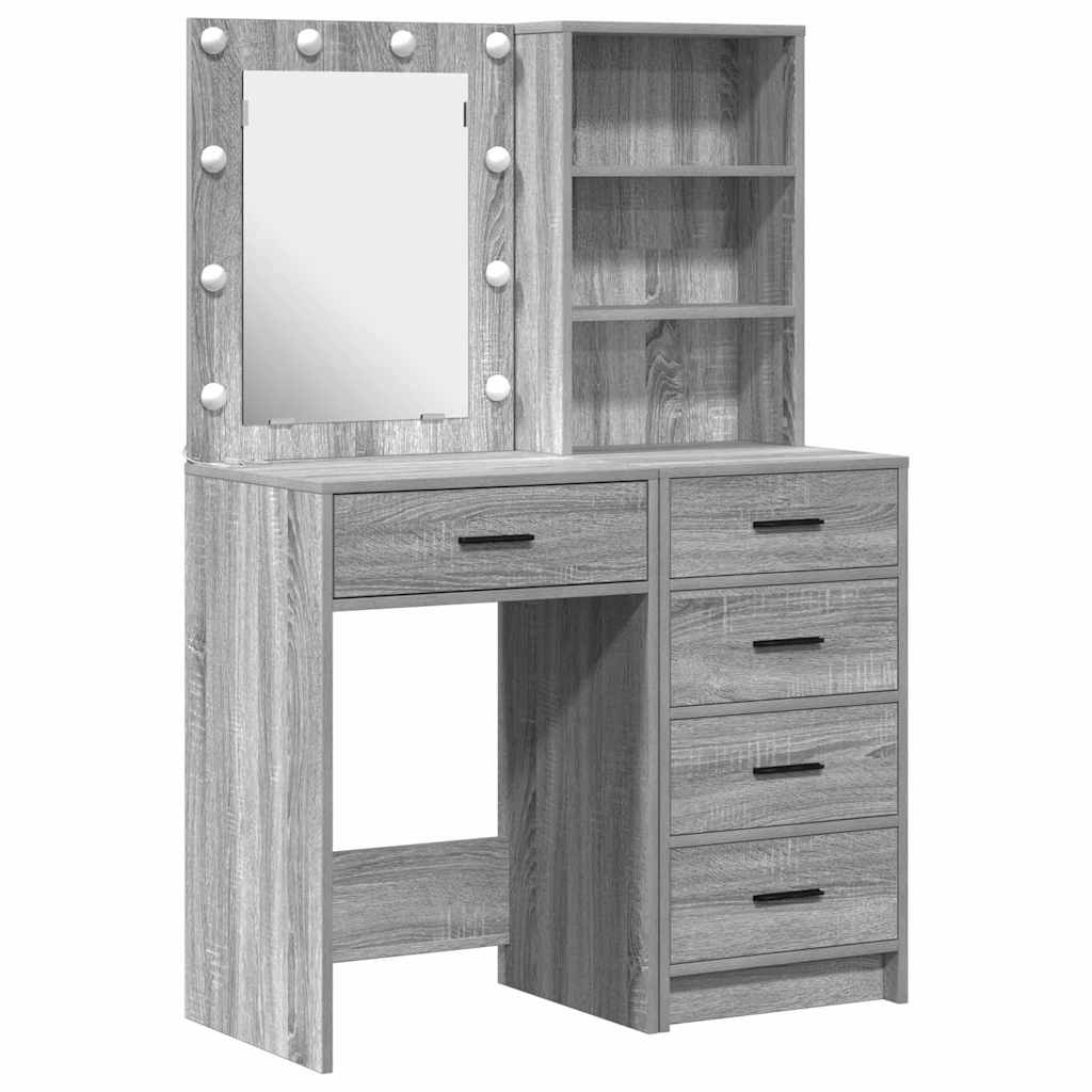 Τραπέζι περιποίησης με συρτάρι 2 pcs Γκρι 50 x 41 x 135 εκ - Pakobazaar
