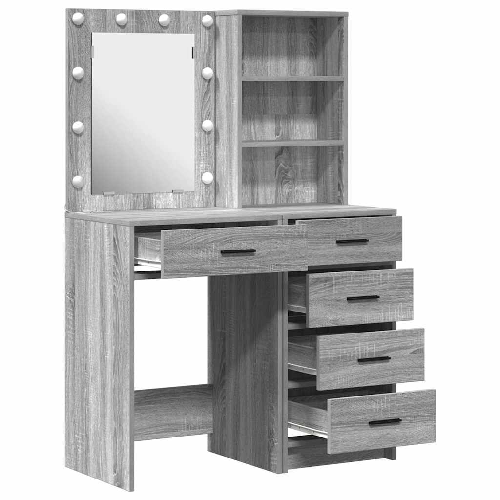 Τραπέζι περιποίησης με συρτάρι 2 pcs Γκρι 50 x 41 x 135 εκ - Pakobazaar