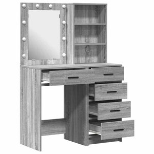 Τραπέζι περιποίησης με συρτάρι 2 pcs Γκρι 50 x 41 x 135 εκ - Pakobazaar