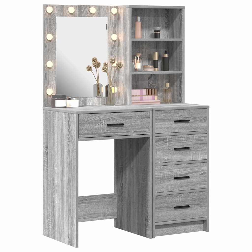 Τραπέζι περιποίησης με συρτάρι 2 pcs Γκρι 50 x 41 x 135 εκ - Pakobazaar