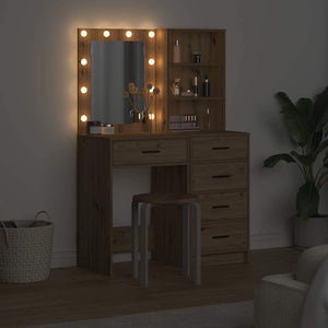 Τραπέζι περιποίησης με συρτάρι 2 pcs Καφέ 50 x 41 x 135 εκ - Pakobazaar