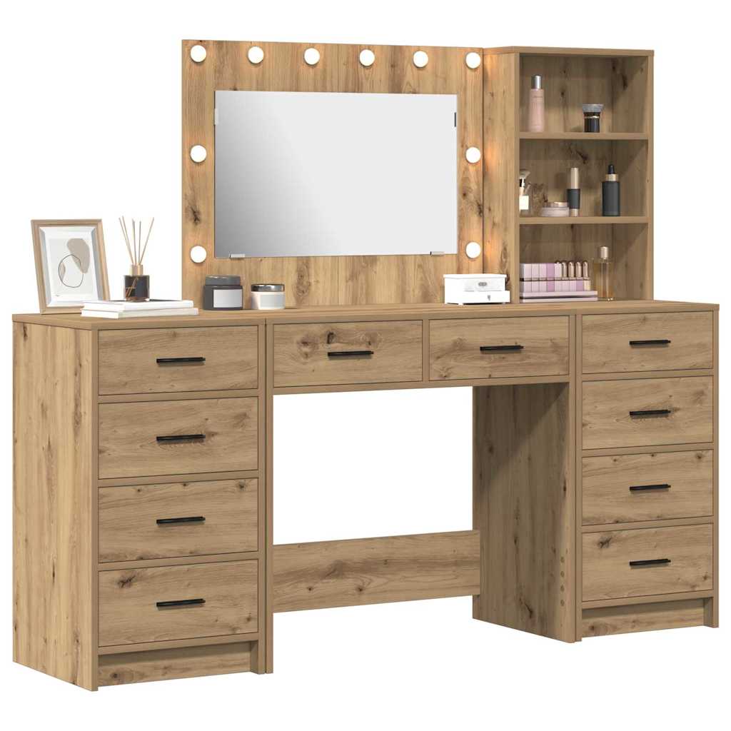 Τραπέζι περιποίησης 3 pcs Artisan Oak Επεξεργασμένο ξύλο - Pakobazaar