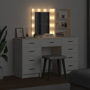 Τραπέζι περιποίησης με συρτάρι 3 pcs Λευκό 40 x 41 x 135 εκ. - Pakobazaar