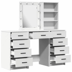 Τραπέζι περιποίησης με συρτάρι 3 pcs Λευκό 40 x 41 x 135 εκ. - Pakobazaar