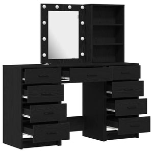 Τραπέζι περιποίησης με συρτάρι 3 pcs Μαύρο 40 x 41 x 135 εκ. - Pakobazaar
