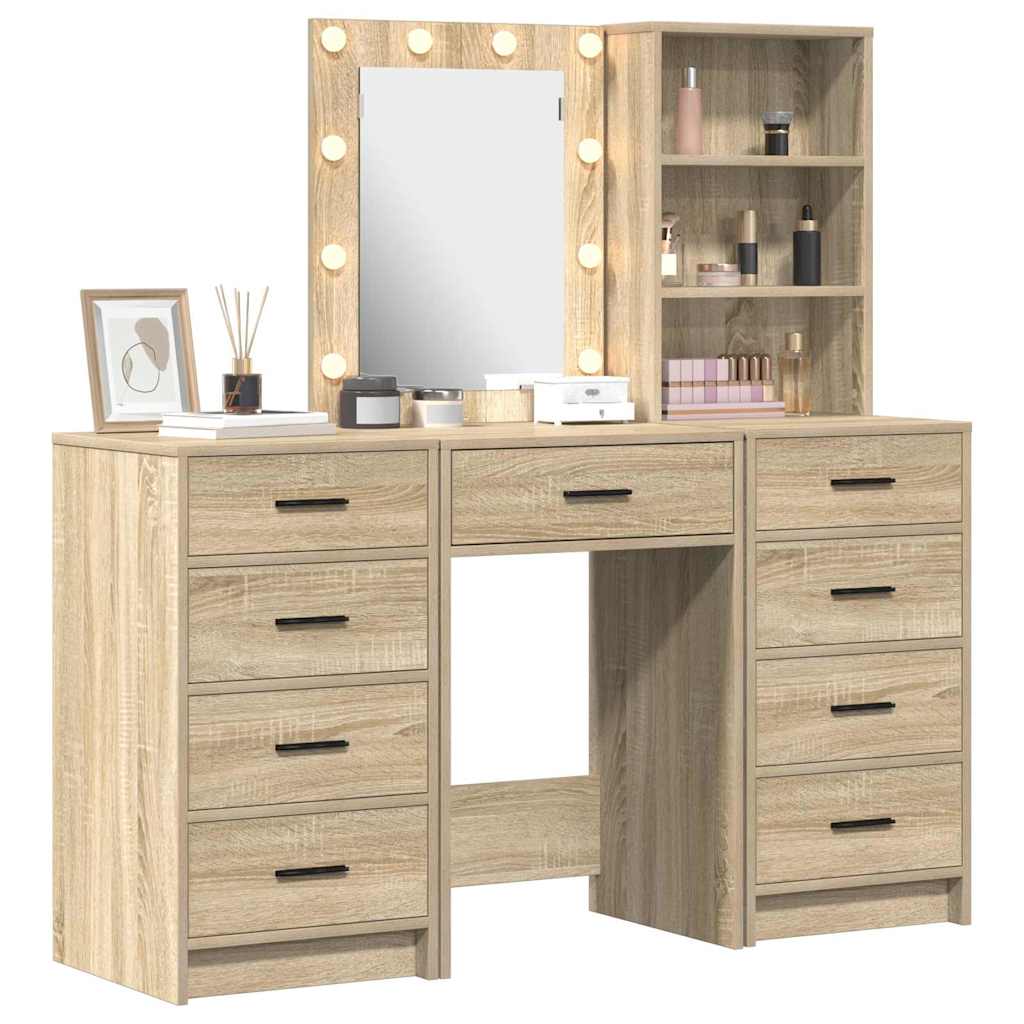 Τραπέζι περιποίησης με συρτάρι 3 pcs Καφέ 40 x 41 x 135 εκ. - Pakobazaar