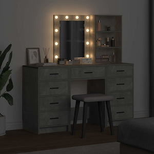 Τραπέζι περιποίησης με συρτάρι 3 pcs Γκρι 40 x 41 x 135 εκ. - Pakobazaar